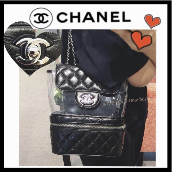 CHANEL シャネルスーパーコピー☆人気のPVC カーフ シルバー金具 バックパック A57826 Y83551